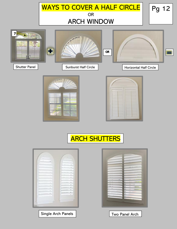 Pg 12 Ways to cover a half circle or arch window Pg 12